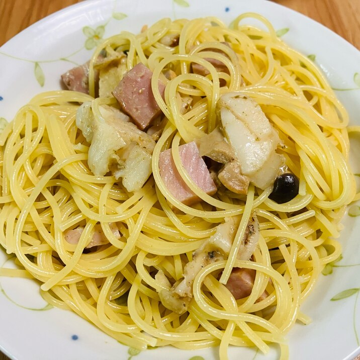 ホタテとベーコンの和風クリームパスタ